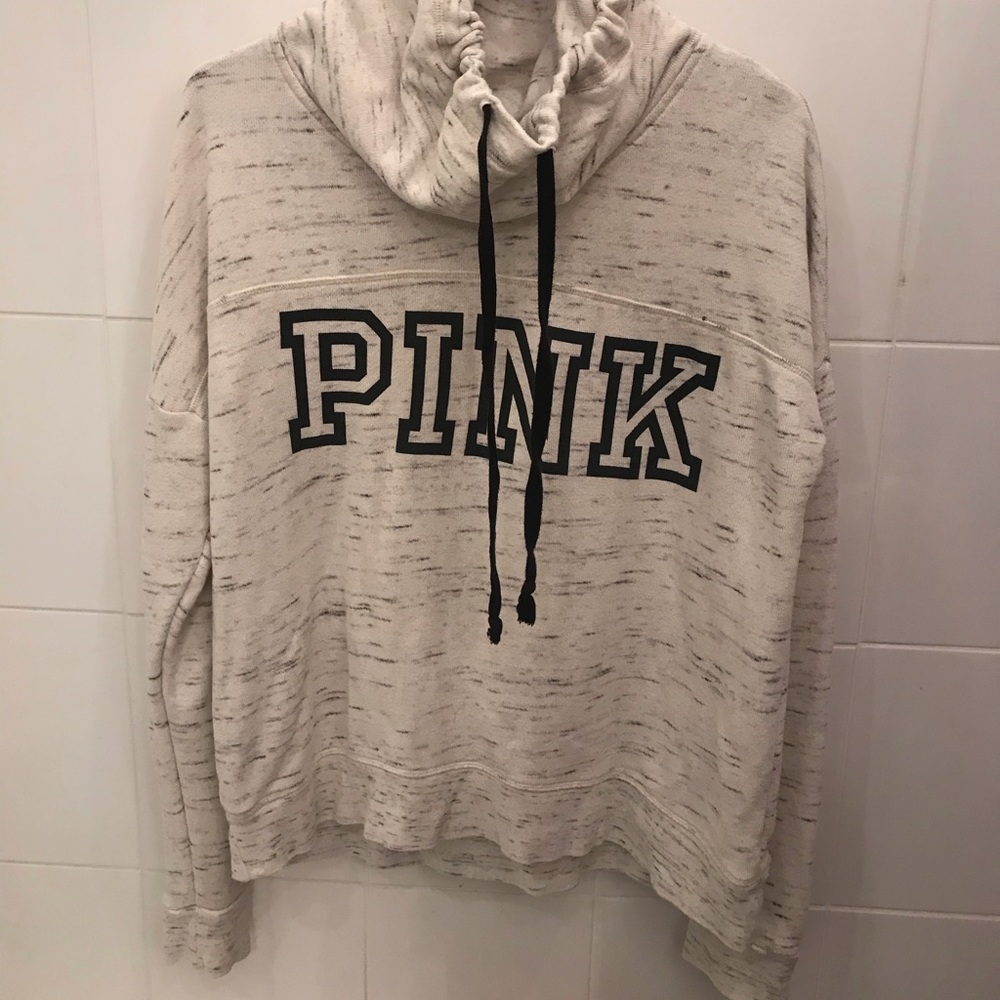 Gray soft hooded jacket with pockets from Pink